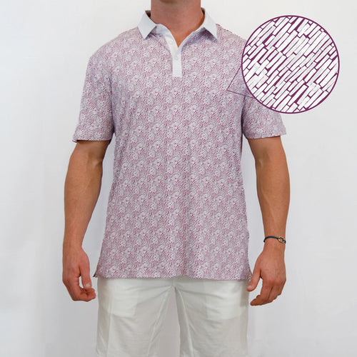 Firth Polo - Wild Aster/White/Steel
