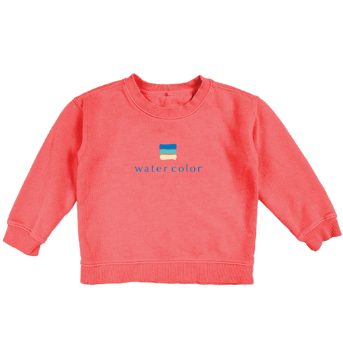 Toddler Neon Coral Fleece Crew