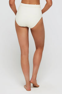 Ivory Lucia High Waisted Belted Two-Piece Bottom