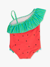 Load image into Gallery viewer, Girls Watermelon One Shoulder One Piece