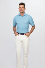 Load image into Gallery viewer, Luxe Blue/Evergreen Brew Performance Polo