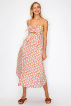 Load image into Gallery viewer, Mythic Petals Bow Tie Midi Dress