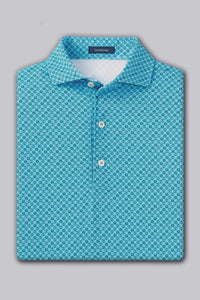 Luxe Blue/Evergreen Brew Performance Polo