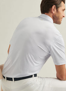 White/Sailor Blue Highlands Performance Jersey Polo