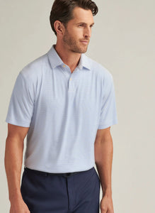 White Featherweight Stripe Polo