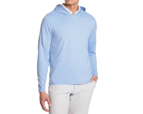 The Stowe Pullover: Heathered Skye