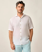 Load image into Gallery viewer, White Short Sleeve Hangin' Out Linen Button Down Shirt - Gianni