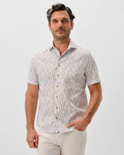 Load image into Gallery viewer, White Cotton Blend Short Sleeve Button Down Shirt