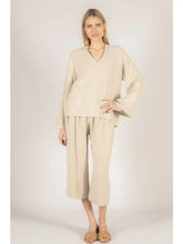 Load image into Gallery viewer, Sand Linen Sweater Top
