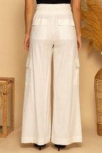 Load image into Gallery viewer, White Cargo Linen Pant