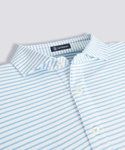 Load image into Gallery viewer, Sky Mathew Stripe Performance Polo