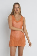 Load image into Gallery viewer, Peach Seashell Tank Dress