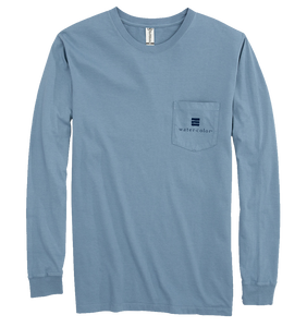 Slate Unisex LS Pocket Tee