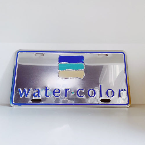 WaterColor License Plate