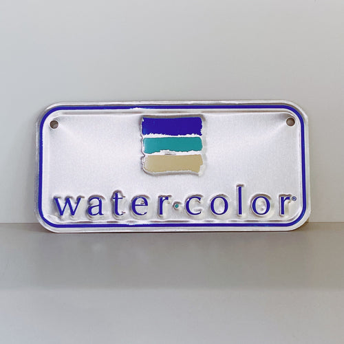 WaterColor Bicycle Plate