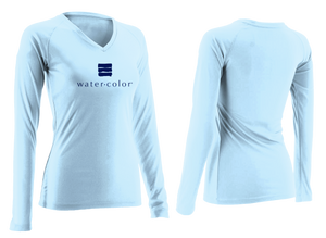 Women's Ice Blue LS SPF Tee